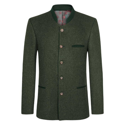 Classic green velvet Trachten jacket in Bavarian traditional clothing style.