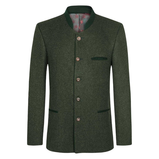 Classic green velvet Trachten jacket in Bavarian traditional clothing style.