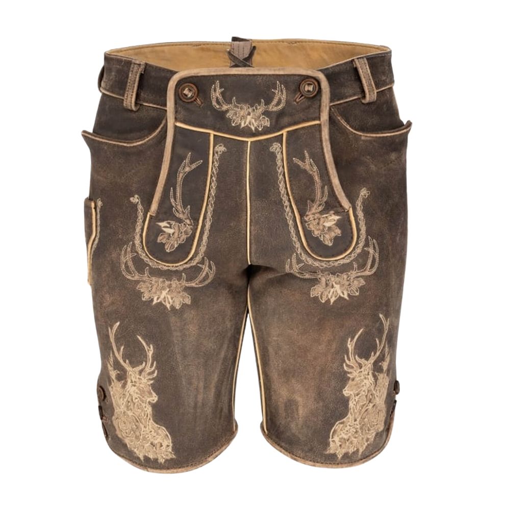 German Lederhosen for men in a traditional Trachten Oktoberfest outfit.