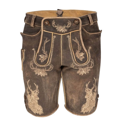 German Lederhosen for men in a traditional Trachten Oktoberfest outfit.