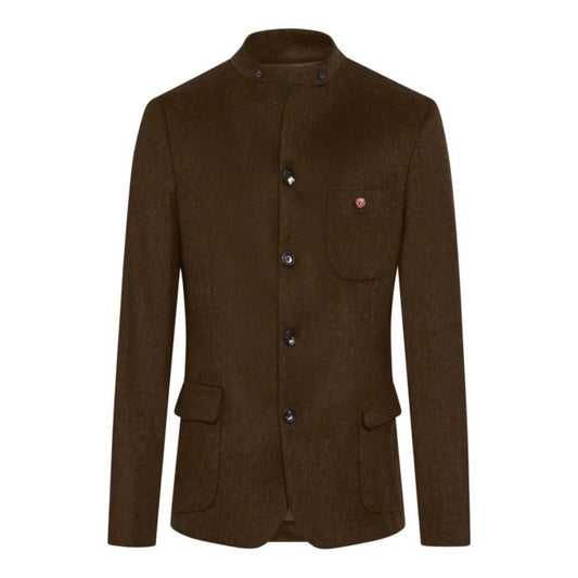 Men’s brown wool Bavarian Trachten jacket in Oktoberfest style