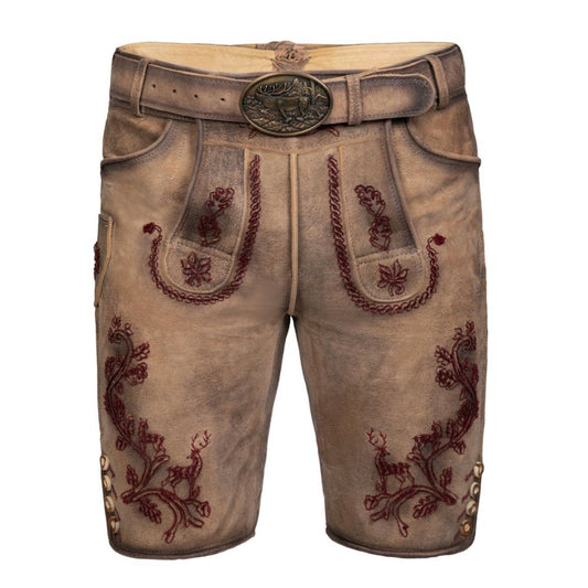 authentic men’s Lederhosen styled for classic Bavarian Oktoberfest wear.