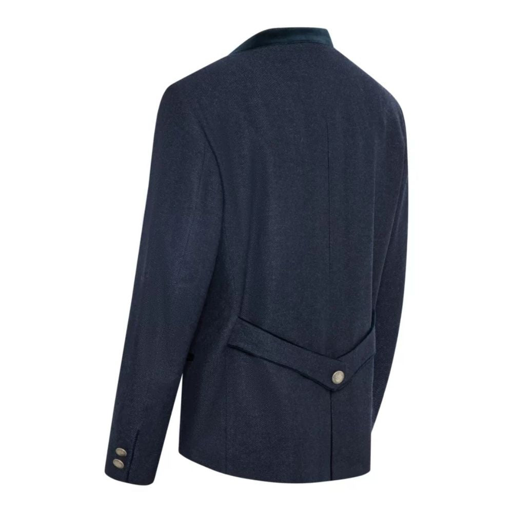 Traditional Bavarian classic blue wool Trachten jacket for men.