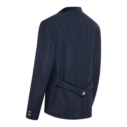 Traditional Bavarian classic blue wool Trachten jacket for men.