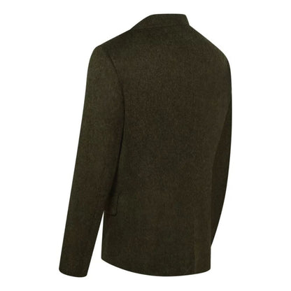 Traditional Bavarian brown wool Trachten jacket with classic design.