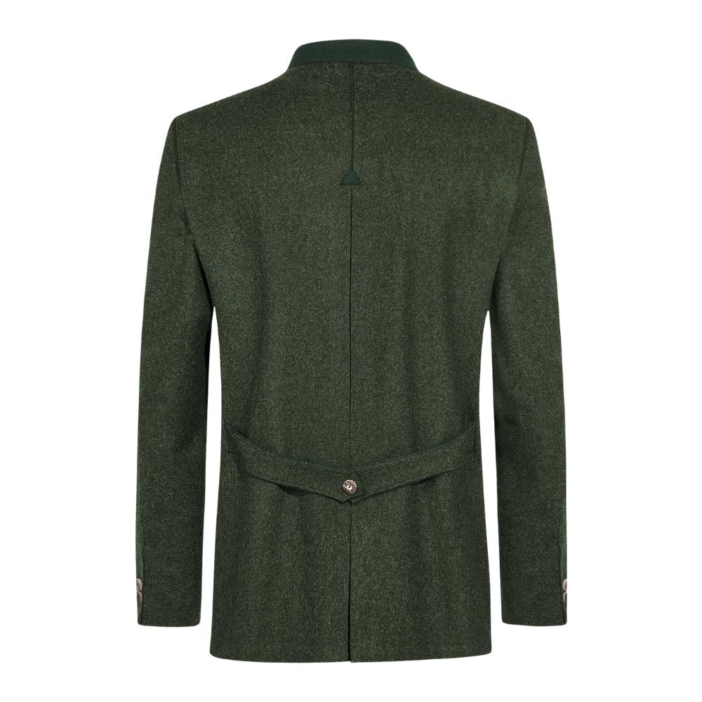 Traditional Bavarian classic green velvet Trachten jacket for men.