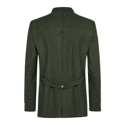Traditional Bavarian classic green velvet Trachten jacket for men.